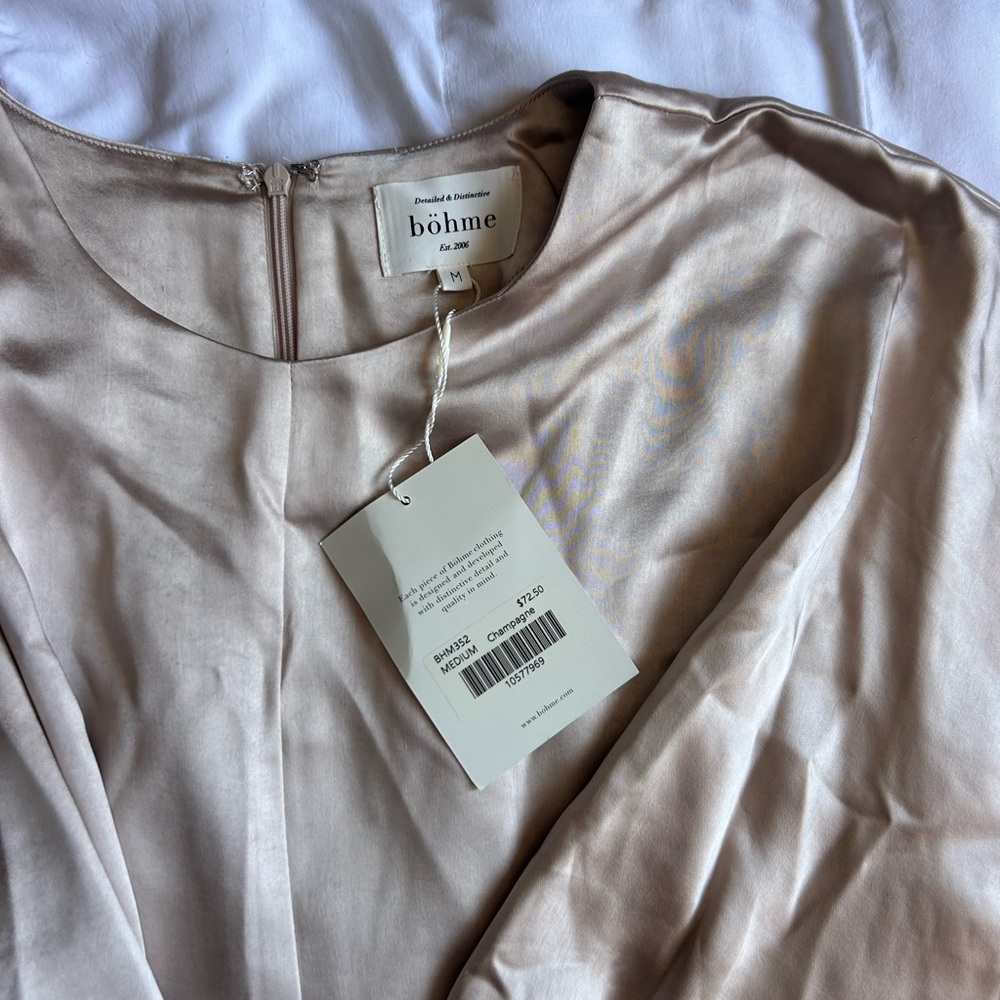 Böhme Beige Satin Dress